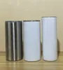 22oz stainless steel fatty cup 750ml sublimation white straight tumbler with slid lid vacuum insulated coffee mug silver sublimated water bottle beer cups