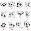 Fina smycken autentiska 925 Sterling Silver Bead Fit Pandora Charm Armband Tolv månader Zodiac Collection Skytten Säkerhetskedja Pendant DIY Pärlor