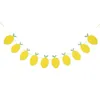 Engångs servis sommar färsk gul citron jordgubbe frukttema hawaii fest dekorer hängande banners för baby shower lycklig födelsedag fa