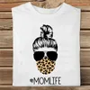 Mulheres Manga Curta Menino 2021 Primavera Amor Doce Mamãe Mãe Mãe Moda Roupas Imprimir Tshirt T-shirt Gráfico de Tee Feminino T-shirt X0527