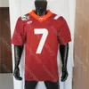 Wsk NCAA College Virginia Tech Hokies Football Jersey Michael Vick Red 150 Patch Size S-3XL Todos Bordados Costurados