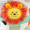 Large Cartoon Lion Folding Laundry Basket Dirty Clothes Storage For Kids Toys Organizers Sundries Barrel 210609