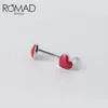 Stud mignon petit coeur 925 boucles d'oreilles en argent couleur rouge bijoux romantique goutte à goutte d'huile pour les femmes cadeaux d'anniversaire petite amie