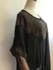 Style de vêtements ethniques Mode féminine africaine Dashiki Abaya Tissu en mousseline de soie élégant Forage Robe polyvalente en vrac Taille libre Tarte unique