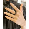 Męski Tungsten Pierścień z węglikiem czarny i złoty kolor 8 mm ślubny dla mężczyzn AAA Cubic Cyrronia Biżuteria Rozmiar 6-133383