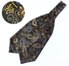 Vintage män paisley bröllop formell cravat brittisk stil gentleman polyester silke casual halsduk slips