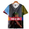 Mężczyźni Baseball Jersey 3d T-shirt Drukowane Przycisk Koszula Unisex Summer Casual Undershirts Hip Hop Tshirt Nastolatki 079