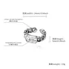 Jinao 2021 Alloy Cuban Chain Design Ring med Rektangulär Zircon Högkvalitativ personlighet Iced Out AAA + CZ Smycken