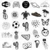 50pcs Black and White VSCO Stickers Skate Accessories For Skateboard Laptop Luggage Bicycle Motorcycle Phone Car Decals Party Decor