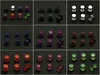 100pcs mix 10 colors Stainless Steel Tongue Nipple Rings One Side Crystal Ball Piercing Barbell Body Jewelry Fashion