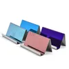 4 Colors Stainless Steel Business Card Holder Name Cards Display Stand Rack Desktop Table Decor
