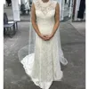 Luxury Full Lace Mermaid Wedding Dresses Scoop Neck Sleeveless Bridal Gown Plus Size Vestiods Bridal Gowns
