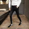 Jesień i zima 2020 Moda Przyczynowe Nastolatki Cowboys Spółki Spółki Spółki Spodnie Męskie Koreański Trend Szczupły Stopy Tight Dżinsy X0621