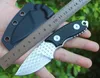 High End Survival Straight Knife VG10 Damascus Steel Drop Point Blade Full Tang G10 Handle Fixed Blade Knives With Kydex