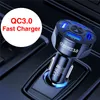 4 USB QC3.0 Caricabatterie auto universale Fast 7A Adattatore rapido Caricabatterie per cellulare per iPhone Xiaomi Plus Samsung con scatola al minuto