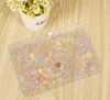 A6 PVC Notebook Pocket with 6 Holes Glitter Plastic Binder Inserts Pockets 6 Ring Loose Leaf Bags Filofax Zipper Envelopes Bult-in Flakes#193