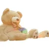 1M/1.3M/1.6M/2M2.6MAmerican big bear doll plush toy giant teddy bear playing with doll hug panda girl day gift skin H0824