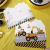 Engångs servis yshmily Construction Party Decoration Trucks Table Set Kids Boys Birthday Decor Supplies