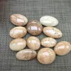 Dekorativa föremål Figurer Peach Moonstone Palm Stones Piedras Natures Y Minerales and Crystals Natural Gemstone Healing Reiki Modern