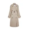 Kvinnors trenchrockar Kvinnors 2022 SALE Spring Autumn Coat Lapel Female Windbreaker Long Sleeve Lady Trend Casual Jacket ZS-7246