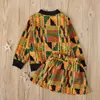 Toddler Christmas Outfits African Bohemian Zipper Jacket + Skirt 2 Piece Suit Kids Fashion 210528