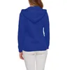Kvinnors hoodies Kvinnors tröjor Lägg till knappar Pocket Plus Coat Tops Autumn och Winter Casual Loose Solid Color Oblique-Zipper