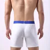 Underbyxor mode sommar långa män boxare höga midja sport mens underkläder boxer shorts ben sexiga manliga trosor cueca