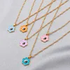 Collier de fleurs multicouches coloré Vintage pour femmes Couples amoureux mode chaîne en or colliers cadeaux bijoux