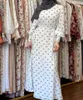 Abbigliamento etnico Musulmano Abaya Stampa Maxi abito Chiffon Hijab Cardigan Kimono Abito lungo abito Jubah Medio Oriente Ramadan Eid Arabo islamico