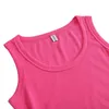 Dames Katoen Geribbelde Tank Top T-shirt Sport Gym Fashion Casual Mouwloze Tee Plus Size Stretchy Blouse M30284 210526