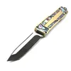 9 모델 SCA 골드 전복 핸들 스트레이트 고정 블레이드 나이프 듀얼 액션 낚시 EDC 포켓 전술 knifes 생존 도구 나이프