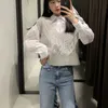 VUWWYV Retro Grey Cable Knitted Sweater Vest Women Spring Ribbed Cropped Sleeveless Sweaters Woman Casual Streetwear Top 210430