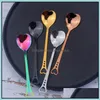 숟가락 Flatware 주방, 다이닝 바 홈 Gardencolorf 하트 모양 스테인레스 스틸 커피 디저트 설탕 교반 아이스크림 요구르트 꿀 Spo