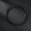 Bracelet de chaîne en acier inoxydable classique pour hommes femmes punk punk 3/5 / 7 mm de largeur cubaine de liaison de liaison bracelet de mode.