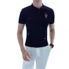 British Style POLO Shirts Men Summer Short Sleeve Business Casual Polo Shirts Embroidery Slim Social Gentleman Men Clothing 210527