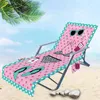 Été microfibre inclinable serviette de plage mode impression bain de soleil fronde chaise couverture avec poche paresseux chaise longue 211116