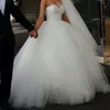 ZJ9022 Beautiful Sleeveless Wedding Dress Sweetheart Lace Gown Custom Made