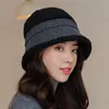 Stingy Brim Hats Ladies Hat Autumn and Winter Solid Color Lamb Hair Stitching Fisherman Trend Wild Casual Bucket