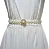 Gürtel 2021 Mode Frauen Strass Gold Hochzeit Gürtel Erwachsene Casual Perle Koreanische Elastische Taille Kette Für Dame BG-286