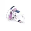 WOJIAER Oval Natural Gem Stone Amethyst Finger Rings Party Ring for Men Women Jewelry Z9166