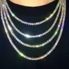 Hiphop 18k Gold Iced Out Diamond Chain Necklace CZ Tennis Necklace For Men And Women