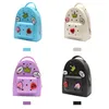 Customized Unique Shaped Useful Silicone school bags New Design Waterproof Silicone Backpack With Cute Candy Color 2pcs set big and small