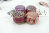 125styles!! Candy Tins Metal Empty Round Metal Storage Tin Cans Jars Containers Travel Storage Tins for Candy Cookie Lip DIY Candles DAT354