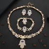 Boucles d'oreilles collier en gros mode roumain or Style ensemble de bijoux plaqué pour les femmes Design fête anniversaire réunion ensembles de bijoux