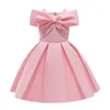 Kids Girls Princess Christmas Dress Bow Elegant Wedding Birthday Party Formal 2021 Baby Dresses