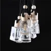 7 stijlen auto parfum fles auto's hanger parfumer ornament luchtverfrisser voor essentiële oliën diffusor geur lege glazen flessen 30pcs