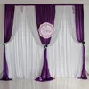 10 X 10ft Feet Shiny Wedding Backdrop Home Party Curtain purple swag Stage Background Photo Booth Banquet Decoration