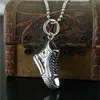 Buyee trendy mannen retro creatieve bord schoenen titanium stalen hanger ketting voor man mode rock punk sieraden