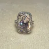 Роскошь 8ct Diamond Ring 14K Ювелирные изделия из белого золота Moissanite Court Cording Rings для женщин для женских свадебных аксессуаров 81561581321