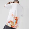 Été chinois dragon totem tendance marque lâche coton col rond manches courtes t-shirt hommes décontracté moitié 210714